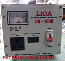 Ổn áp lioa sh 1000ii dải 130v-250v, ổn áp lioa dri 1000ii dải 90v-250v, ổn áp lioa drii 1000ii dải điện áp vào 50v-250v, điện áp ra 110v và 220v.<br>