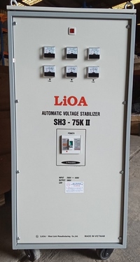 ỔN ÁP LIOA 75KVA 3 PHA DÙNG CHO ĐIỀU HÒA 3 PHA VÀ CÁC THIẾT BỊ ĐIỆN CÔNG NGHIỆP