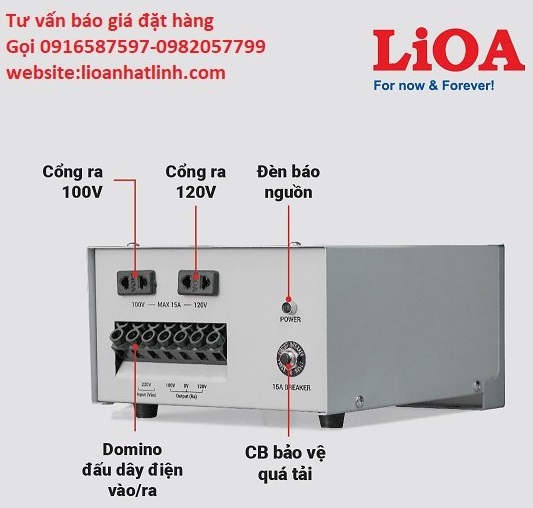 đổi nguồn điện 220v ra 100v-110v-120v 3kva-3kw